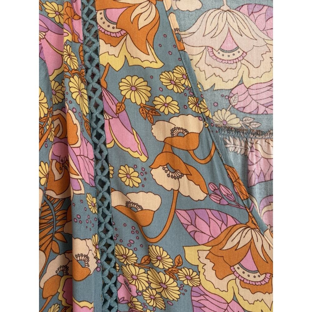 Rusttydustty 2XL Dress Floral Boho Cottagecore Retro Vacation Hippie Chic Whimsy - Picture 4 of 11